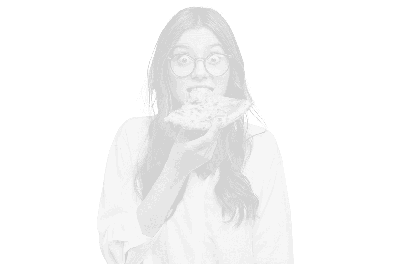 Lady Eating Pizza